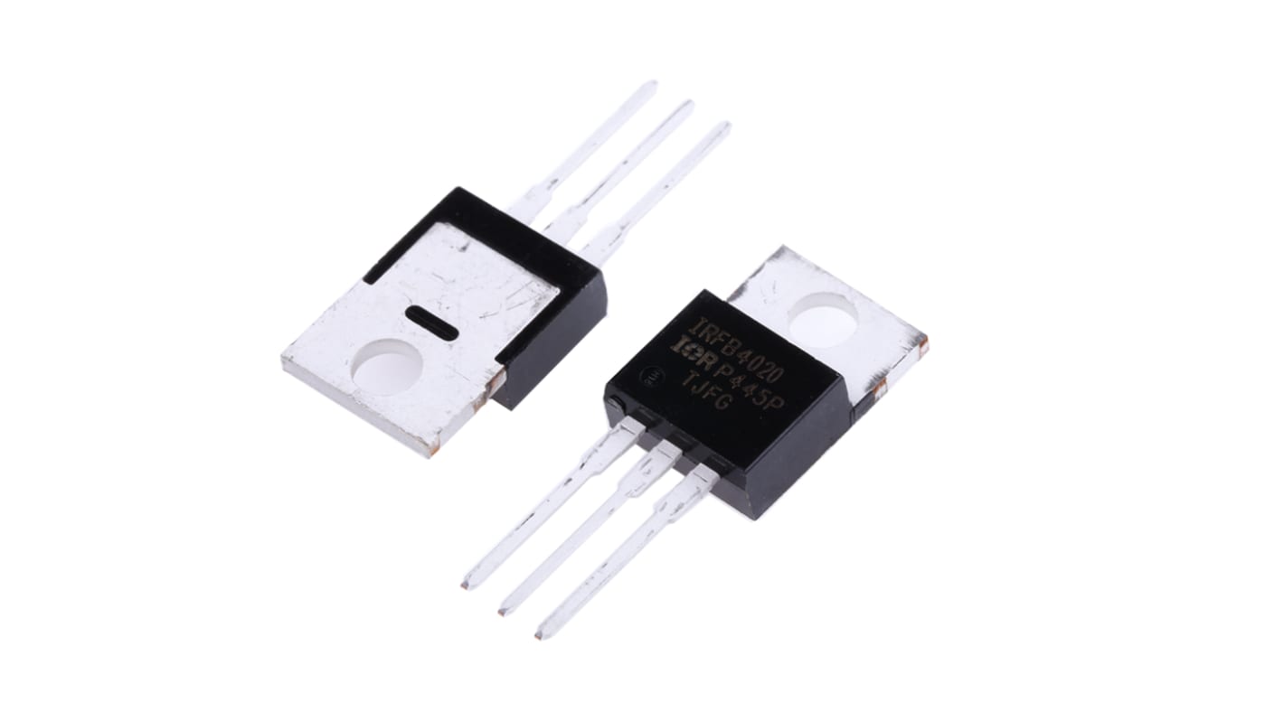 MOSFET Infineon IRFB4020PBF, VDSS 200 V, ID 18 A, TO-220AB de 3 pines, , config. Simple