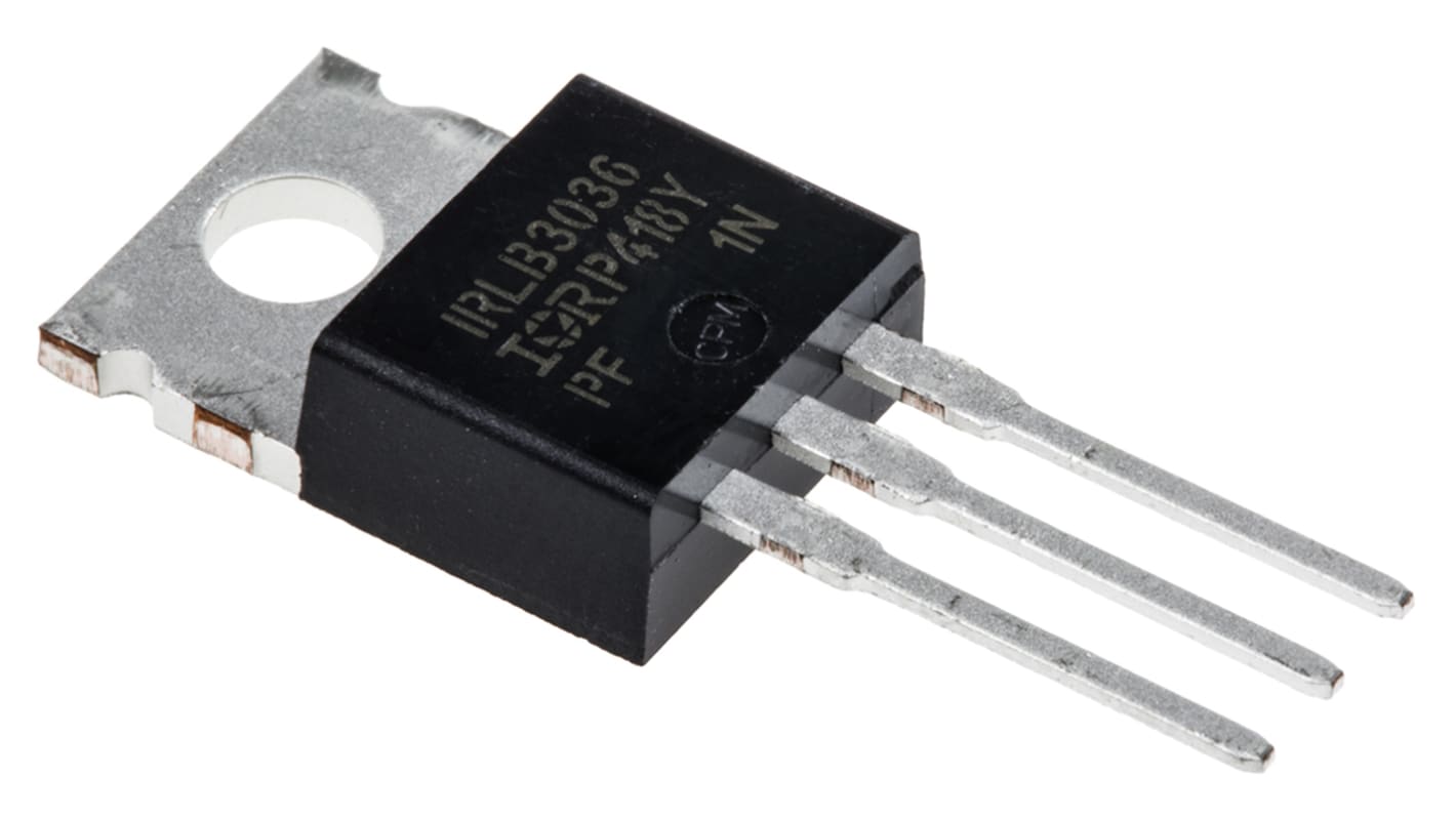 MOSFET Infineon IRLB3036PBF, VDSS 60 V, ID 270 A, TO-220AB de 3 pines, config. Simple