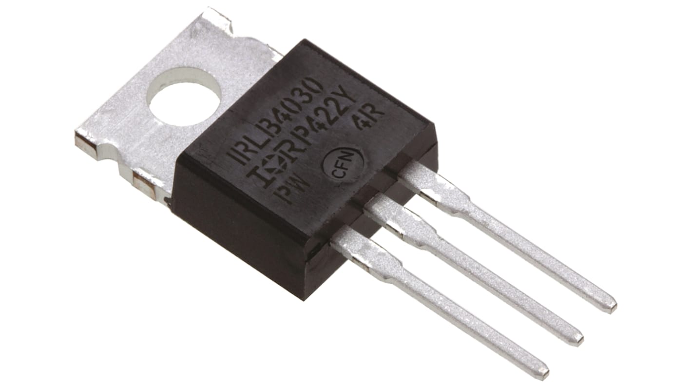 N-Channel MOSFET, 180 A, 100 V, 3-Pin TO-220AB Infineon IRLB4030PBF
