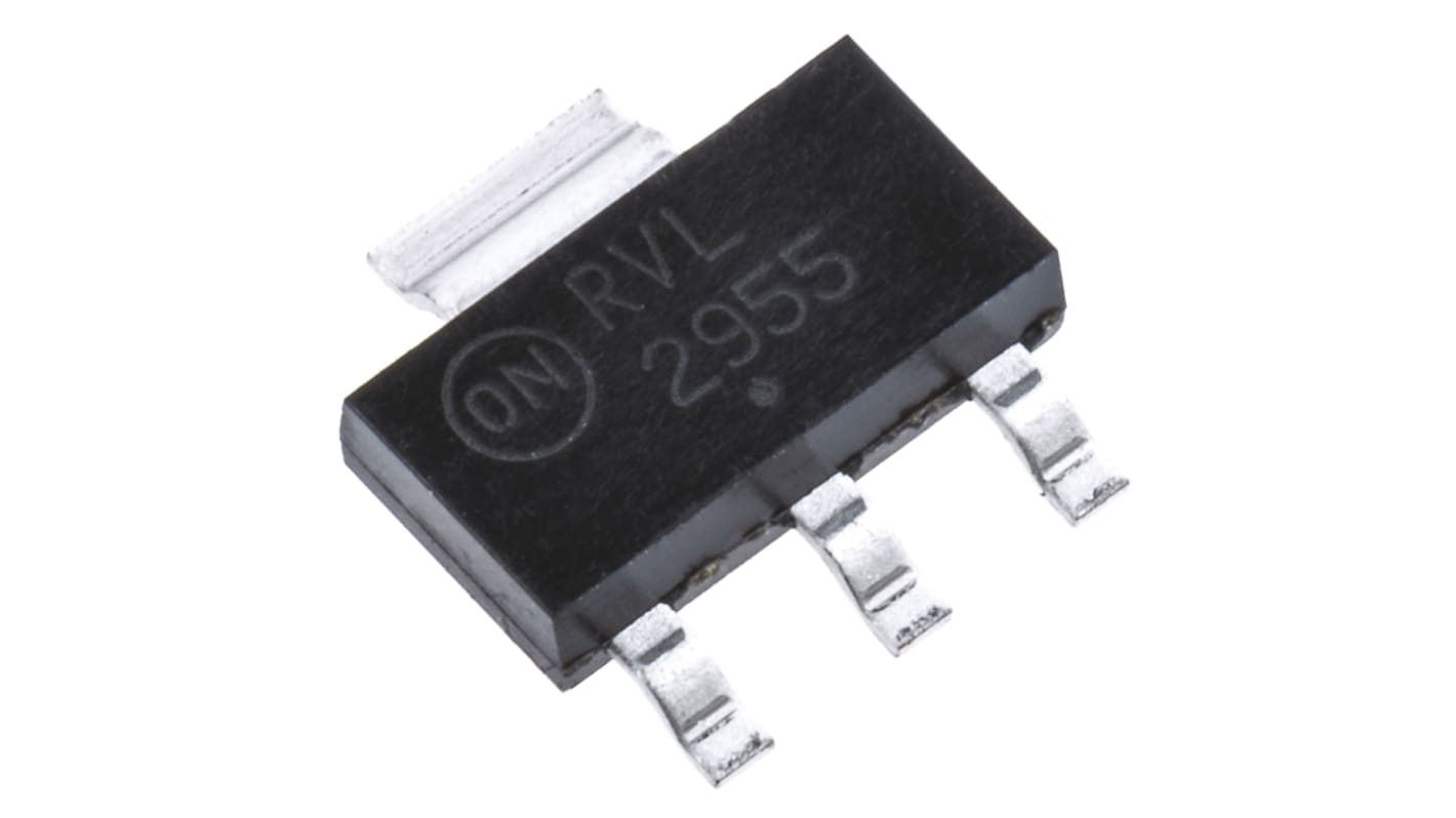 onsemi Pチャンネル MOSFET60 V 2.6 A 表面実装 パッケージSOT-223 3 ピン