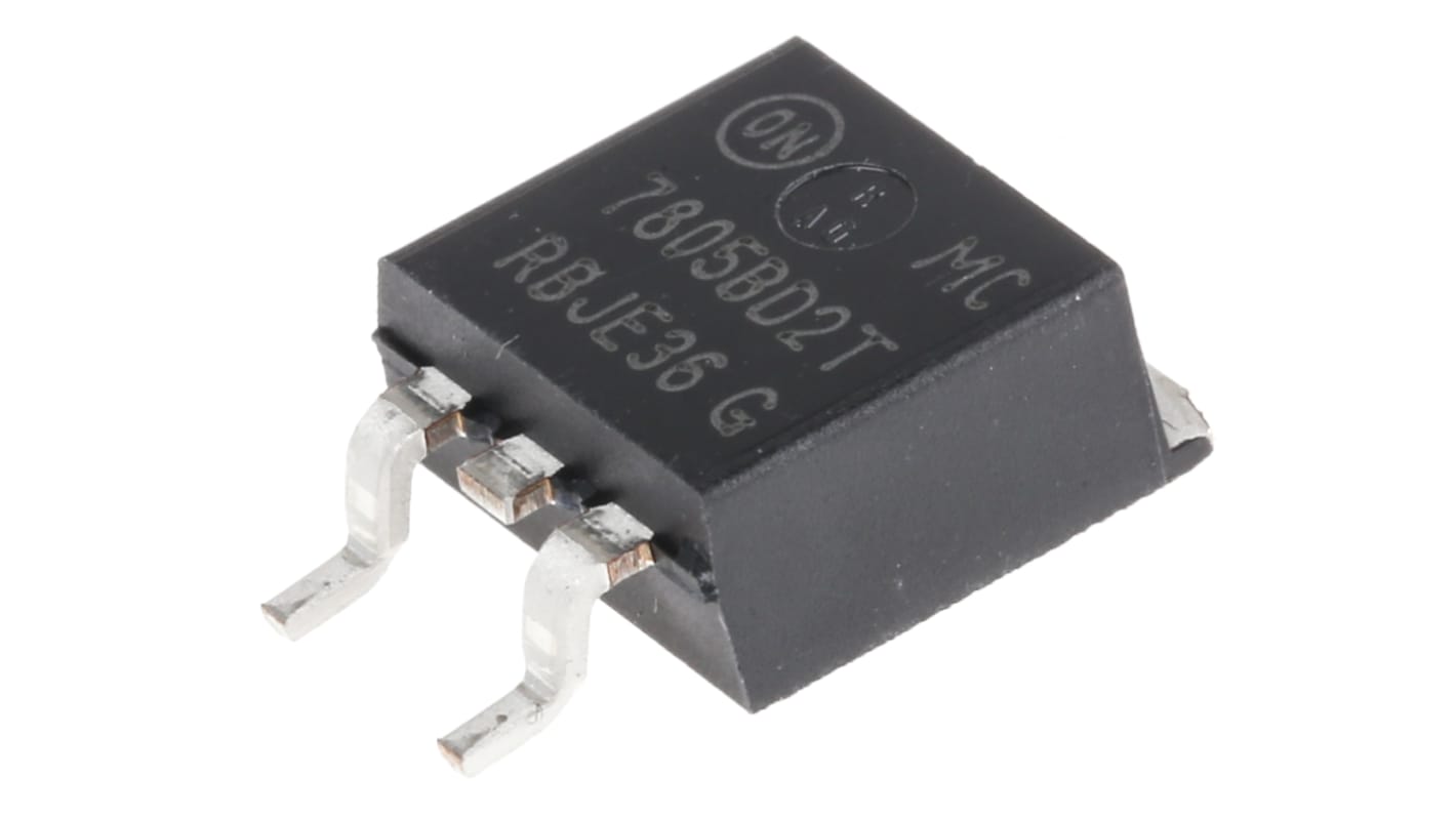 onsemi MC7805BD2TG, 1 Linear Voltage, Voltage Regulator 2.2A, 5 V 3-Pin, D2PAK