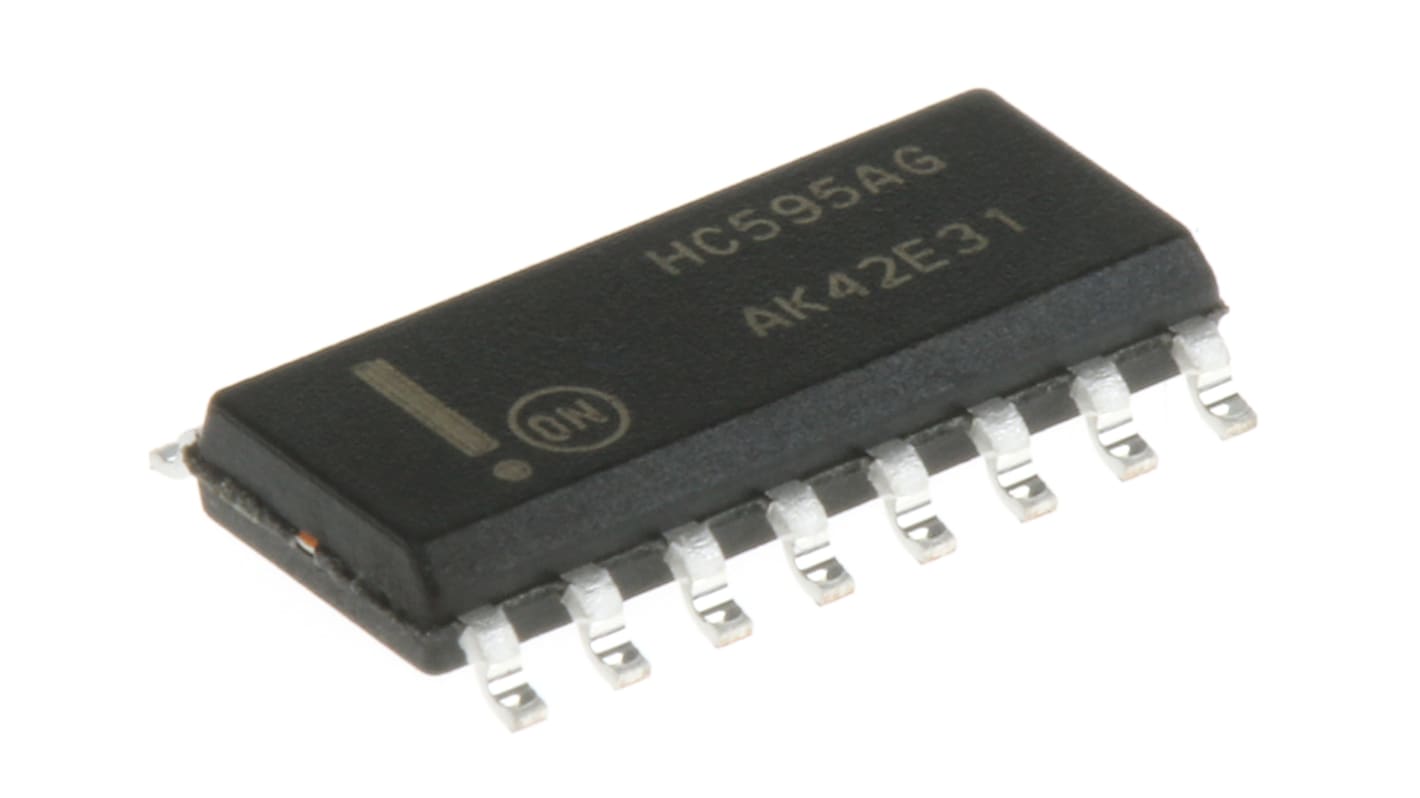 onsemi Schieberegister 8-Bit Schieberegister HC Seriell zu seriell, Parallel SMD 16-Pin SOIC 1