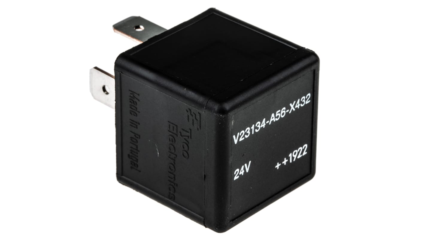 TE Connectivity Plug In Automotive Relay, 24V dc Coil Voltage, 40A Switching Current, SPDT