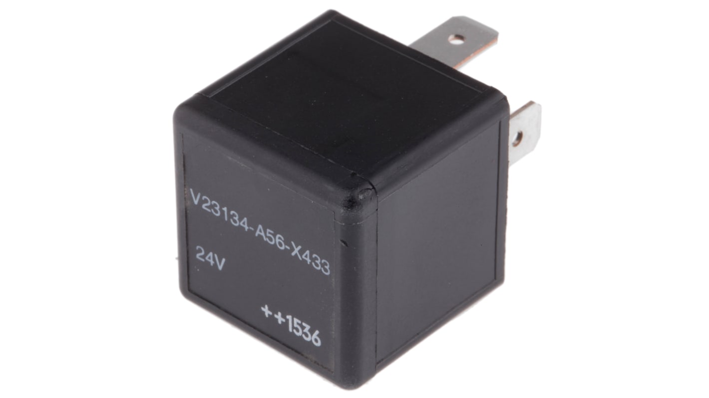 TE Connectivity Plug In Automotive Relay, 24V dc Coil Voltage, 40A Switching Current, SPDT