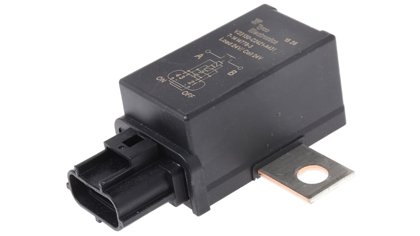 TE Connectivity Flange Mount Automotive Relay, 24V dc Coil Voltage, 1500A Switching Current, SPST