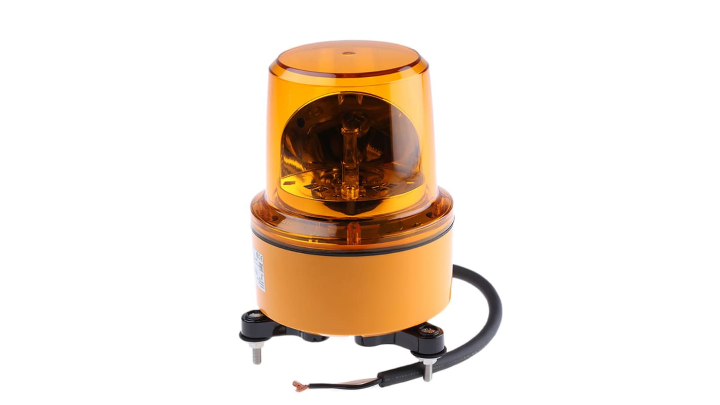 Schneider Electric Harmony XVR Series Amber Rotating Beacon, 24 V ac/dc, Screw Mount, LED Bulb, IP67