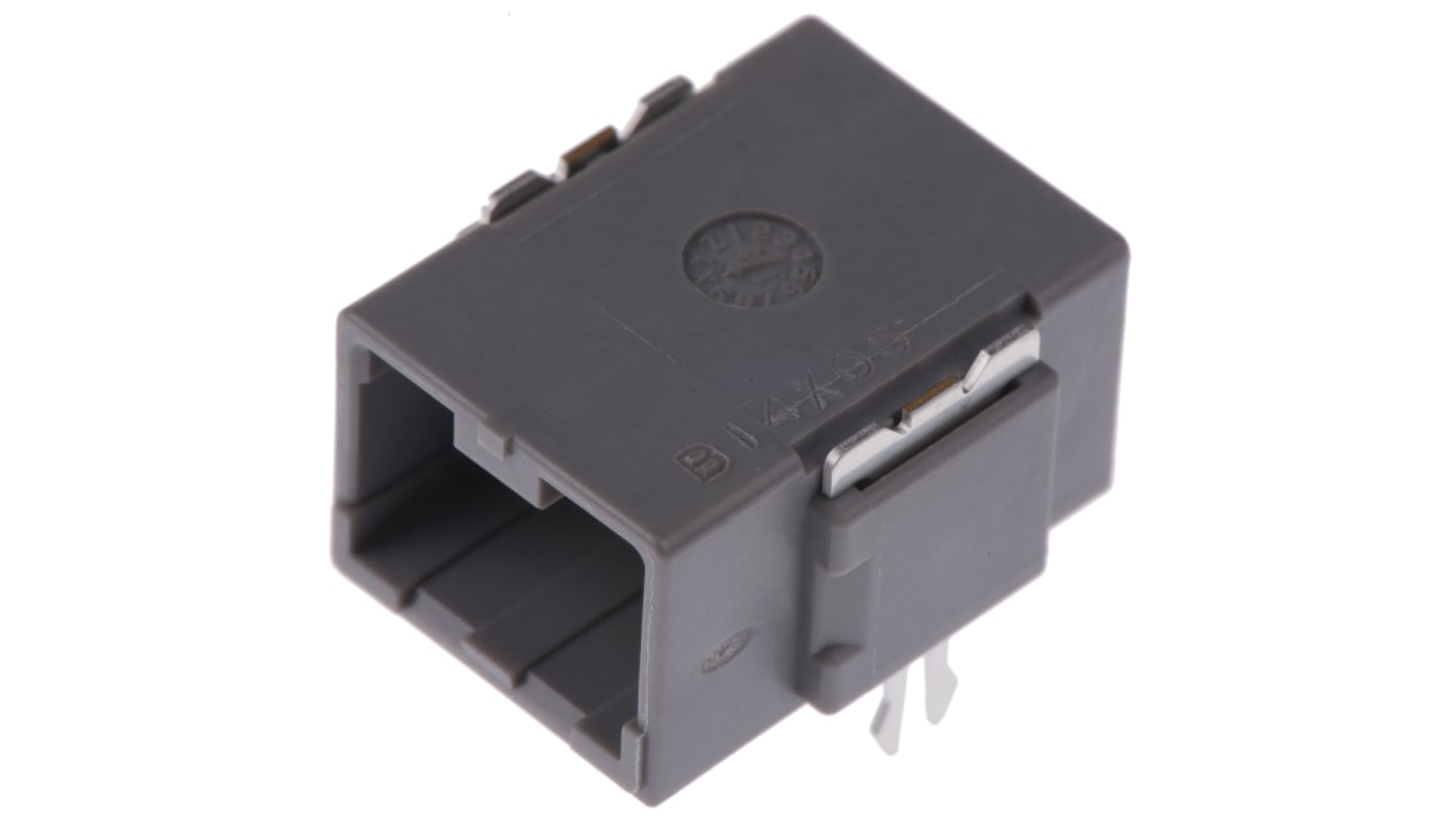 Conector macho para PCB Ángulo de 90° JAE serie MX34 de 3 vías, 1 fila, paso 2.2mm, para soldar, Montaje en orificio