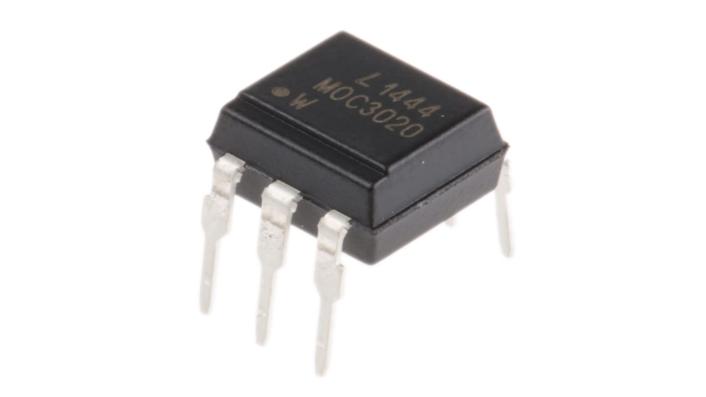 Lite-On, MOC3020 Triac Output Optocoupler, Through Hole, 6-Pin PDIP