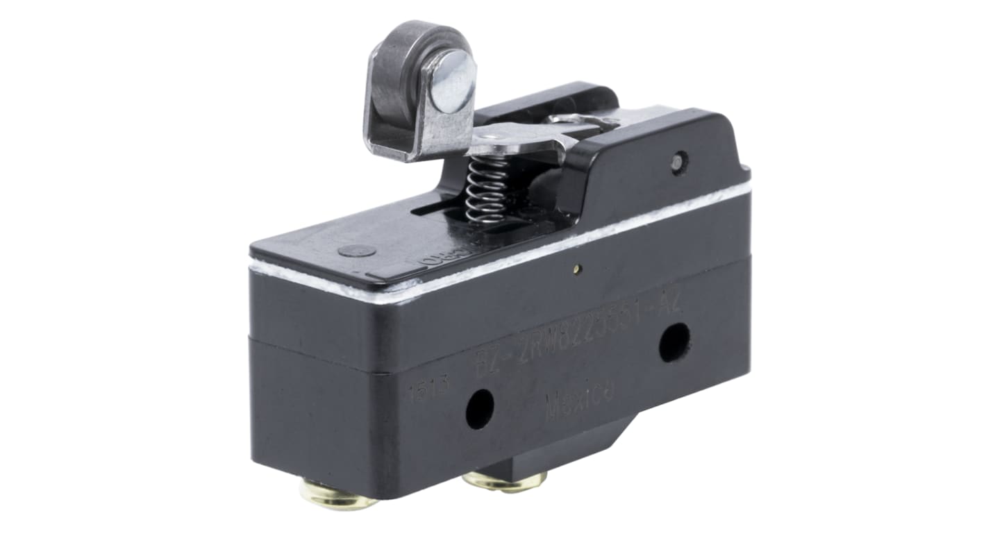 Honeywell BZ Series Roller Lever Limit Switch, SPDT, Plastic Housing, 250V ac Max, 15A Max