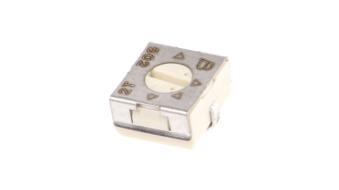 5kΩ, SMD Trimmer Potentiometer 0.25W Top Adjust Bourns, 3314