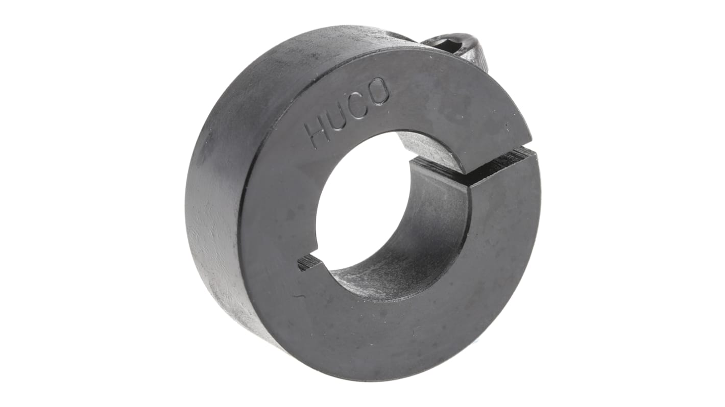 Huco Shaft Collar One Piece Clamp Screw, Bore 20mm, OD 40mm, W 15mm, Steel