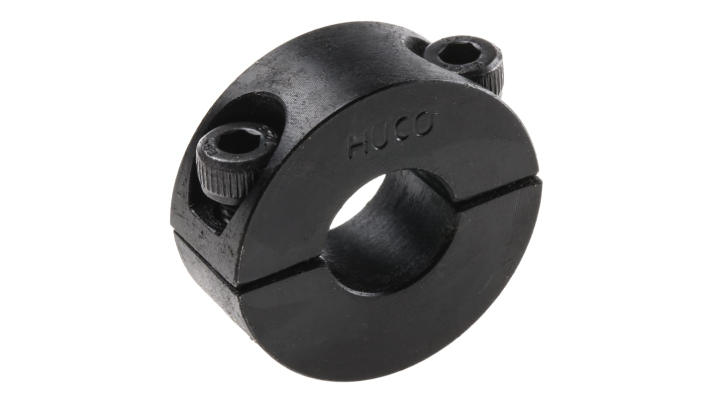 046201012 Huco Shaft Collar Two Piece Clamp Screw, Bore 12mm, OD 28mm