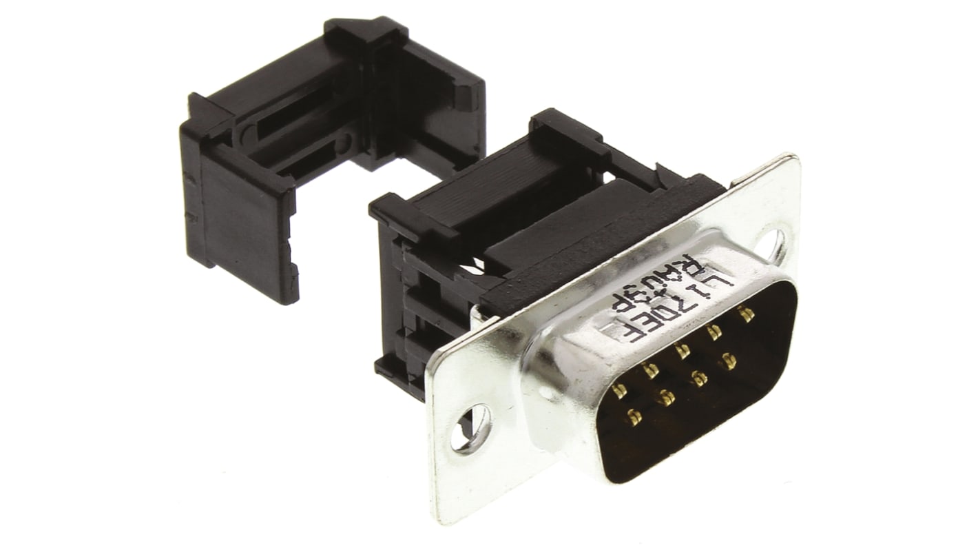 Amphenol ICC D-sub csatlakozó DFR sorozat 2.74mm távolság, Derékszögű, Kábelre szerelhető, Férfi, IDC lezárású, 250.0