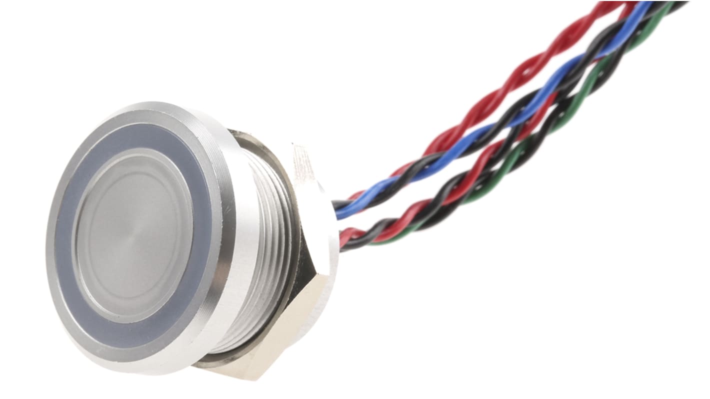 Interruptor piezo, 200 mA a 24 V dc SPST, Terminales de Wire Lead IP68, -40 → +75°C