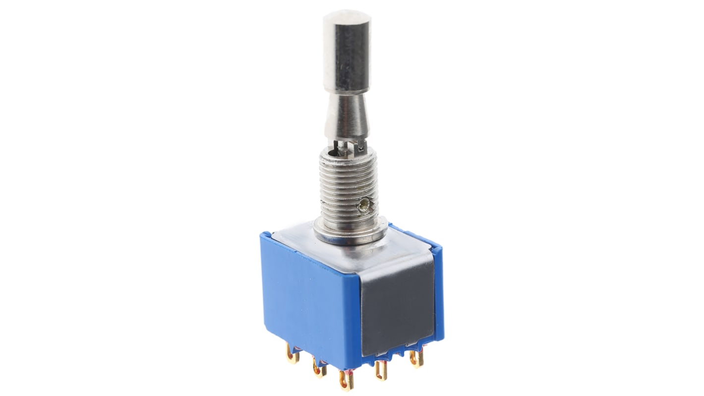 APEM Toggle Switch, Panel Mount, On-Off-On, 3PDT, Solder Lug Terminal, 30V dc