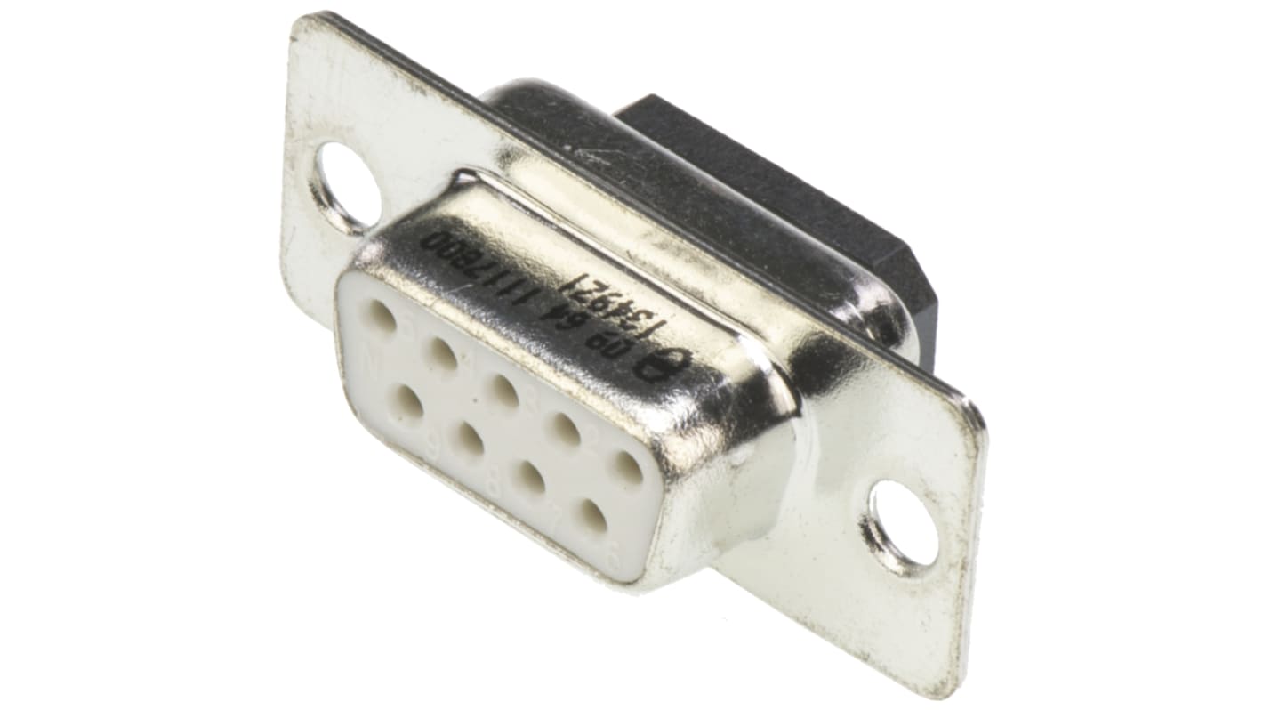 HARTING 9 Way Panel Mount D-sub Connector Socket, 2.77mm Pitch