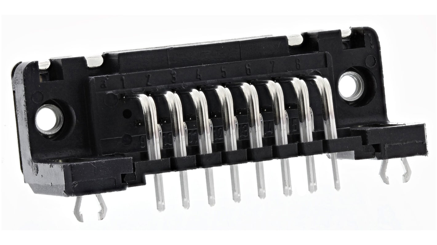 Konektor PCB D-Sub, počet kontaktů: 15, orientace těla: Pravý úhel, Průchozí otvor, rozteč: 2.74mm, Samice, 7.5A, 4-40