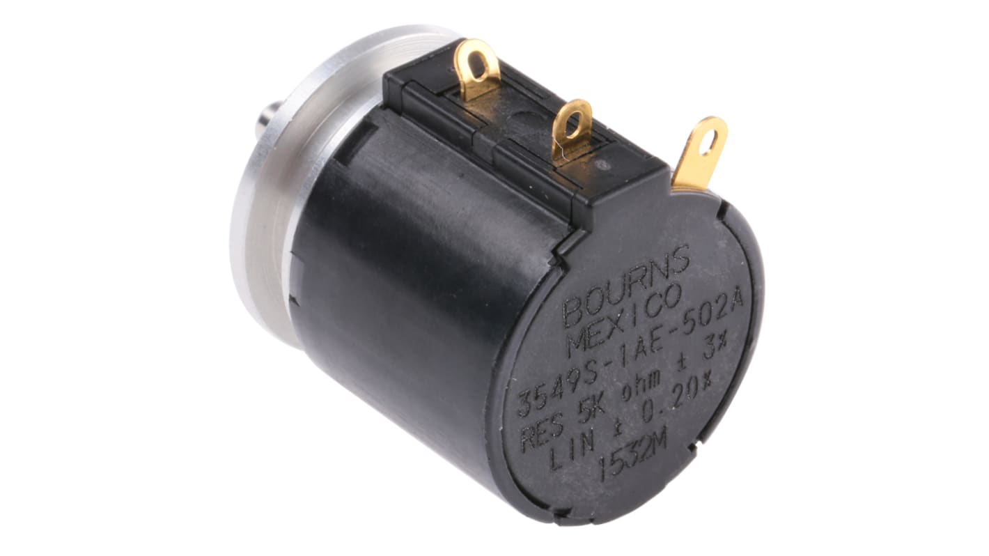 Bourns 3549 Servo Montage 10-Gang  Dreh Potentiometer 5kΩ ±3% / 2W , Schaft-Ø 3,18 mm