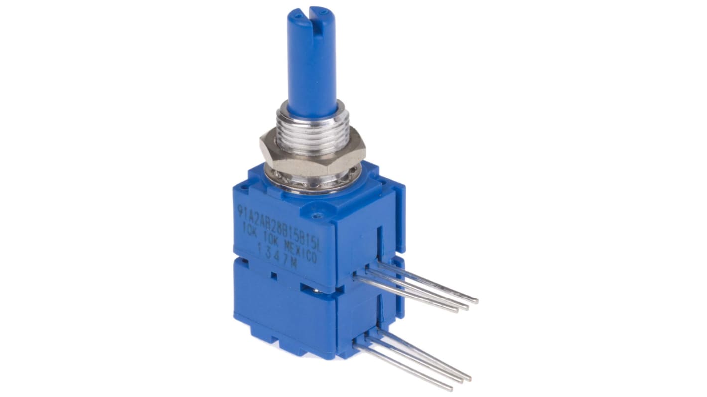 Bourns 91, Tafelmontage  Dreh Potentiometer 10kΩ ±20% / 0.5W , Schaft-Ø 6.35 mm