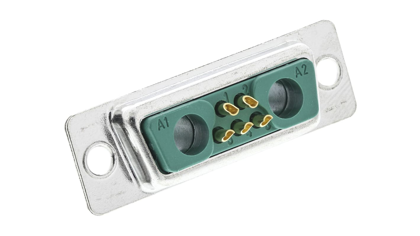 Conector D-sub HARTING, Recto D-sub con contactos mixtos, Montaje en Panel Mount, Hembra, Terminación Soldador A, 5.0A