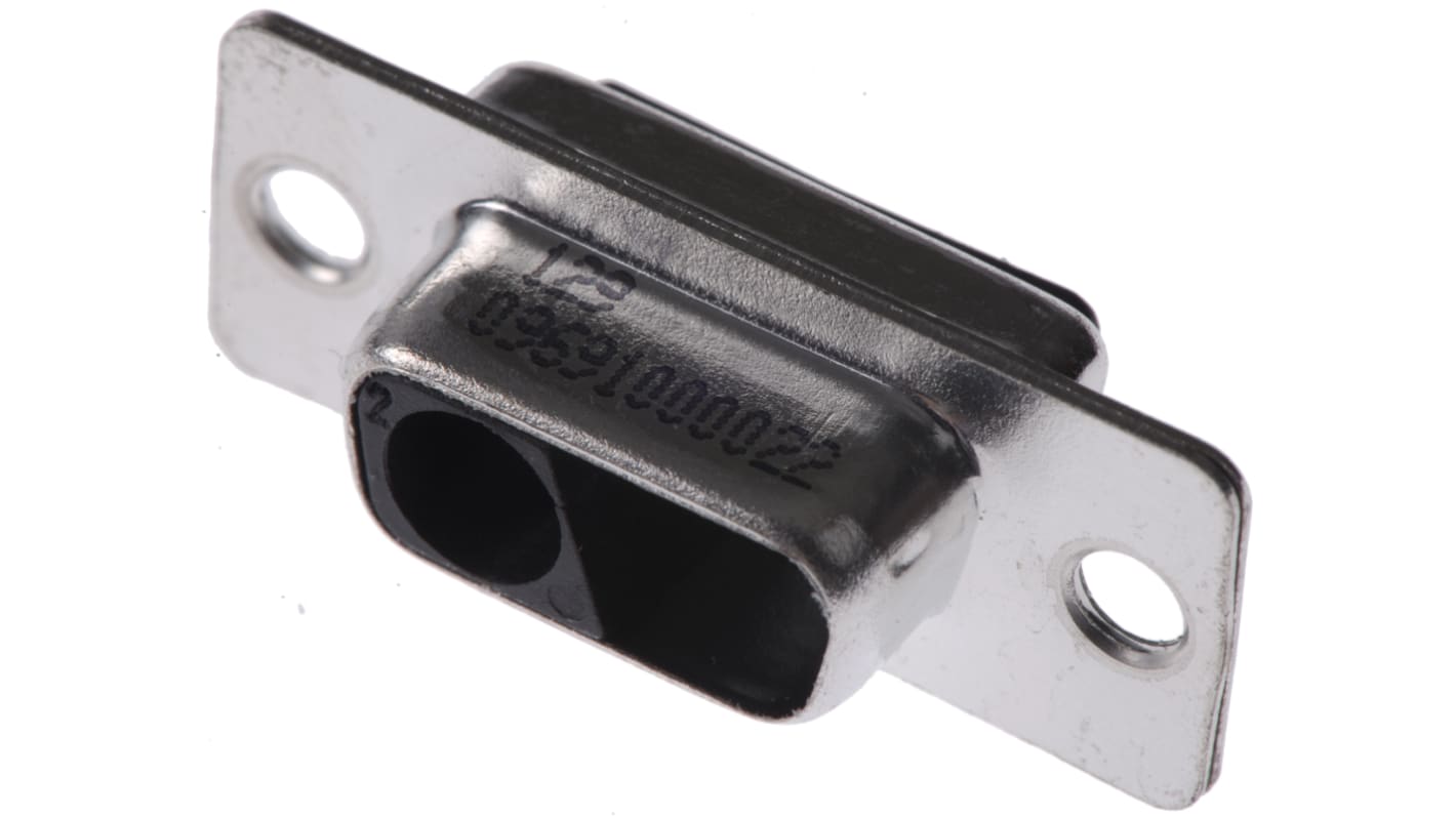 HARTING 2 Way Cable Mount D-sub Connector Socket, 6.86mm Pitch