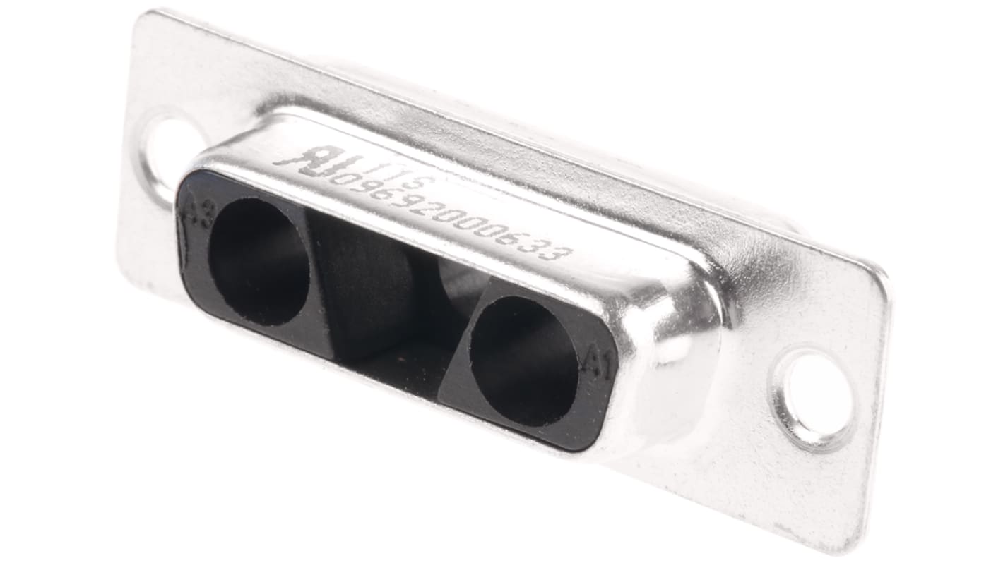 HARTING 3 Way Cable Mount D-sub Connector Socket, 6.86mm Pitch