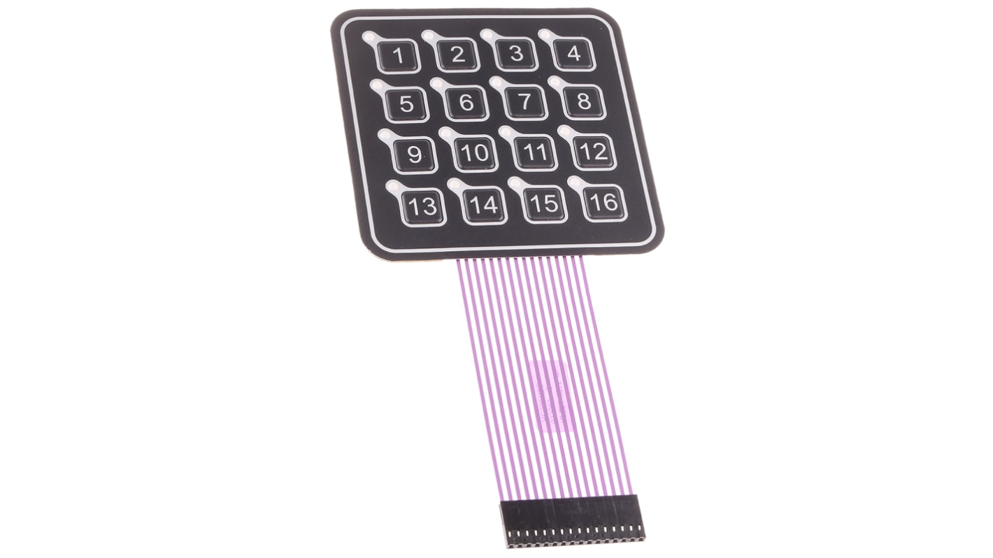 APEM 16 Key Illuminated Membrane Keypad