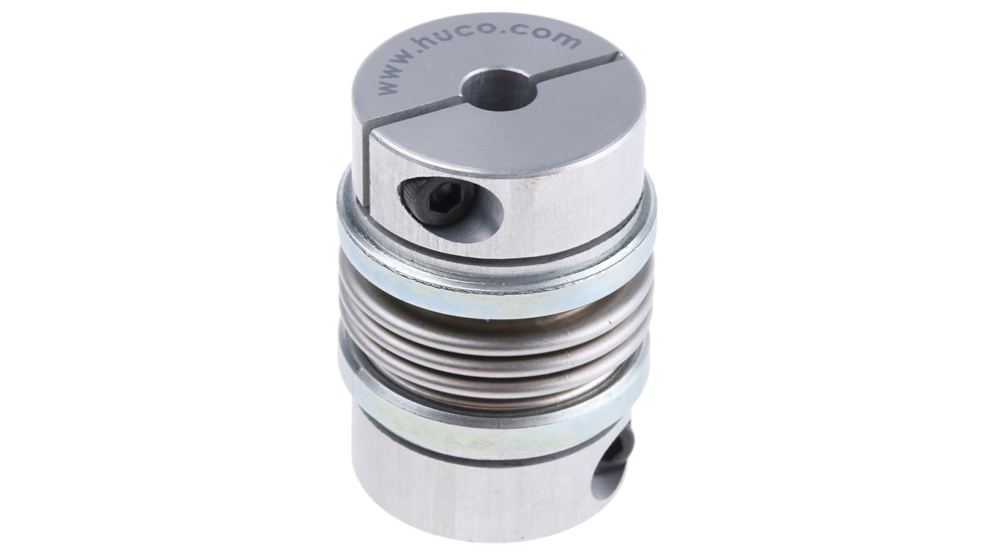 Huco Bellows Coupling, 26mm Outside Diameter, 6mm Bore, 37.5mm Length Coupler