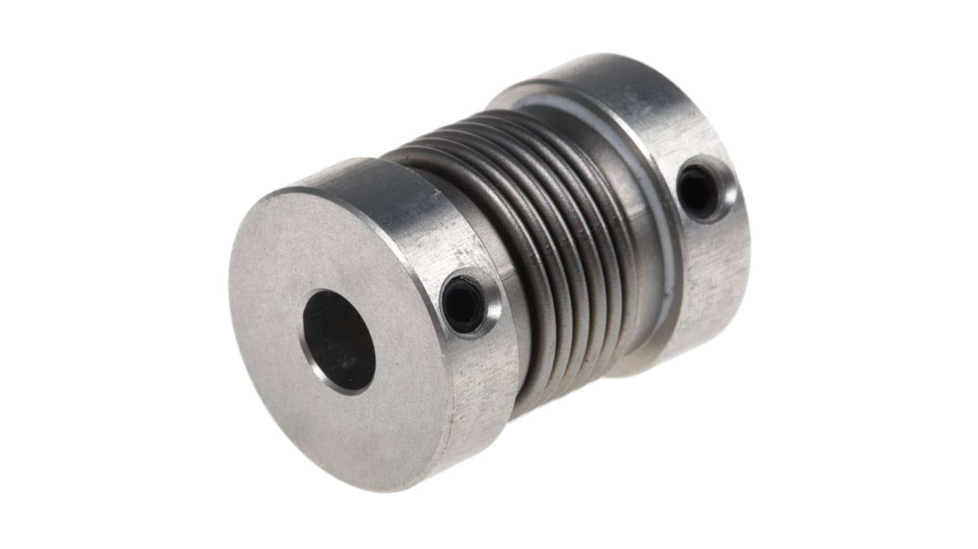 Huco Bellows Coupling, 16mm Outside Diameter, 5mm Bore, 21mm Length Coupler