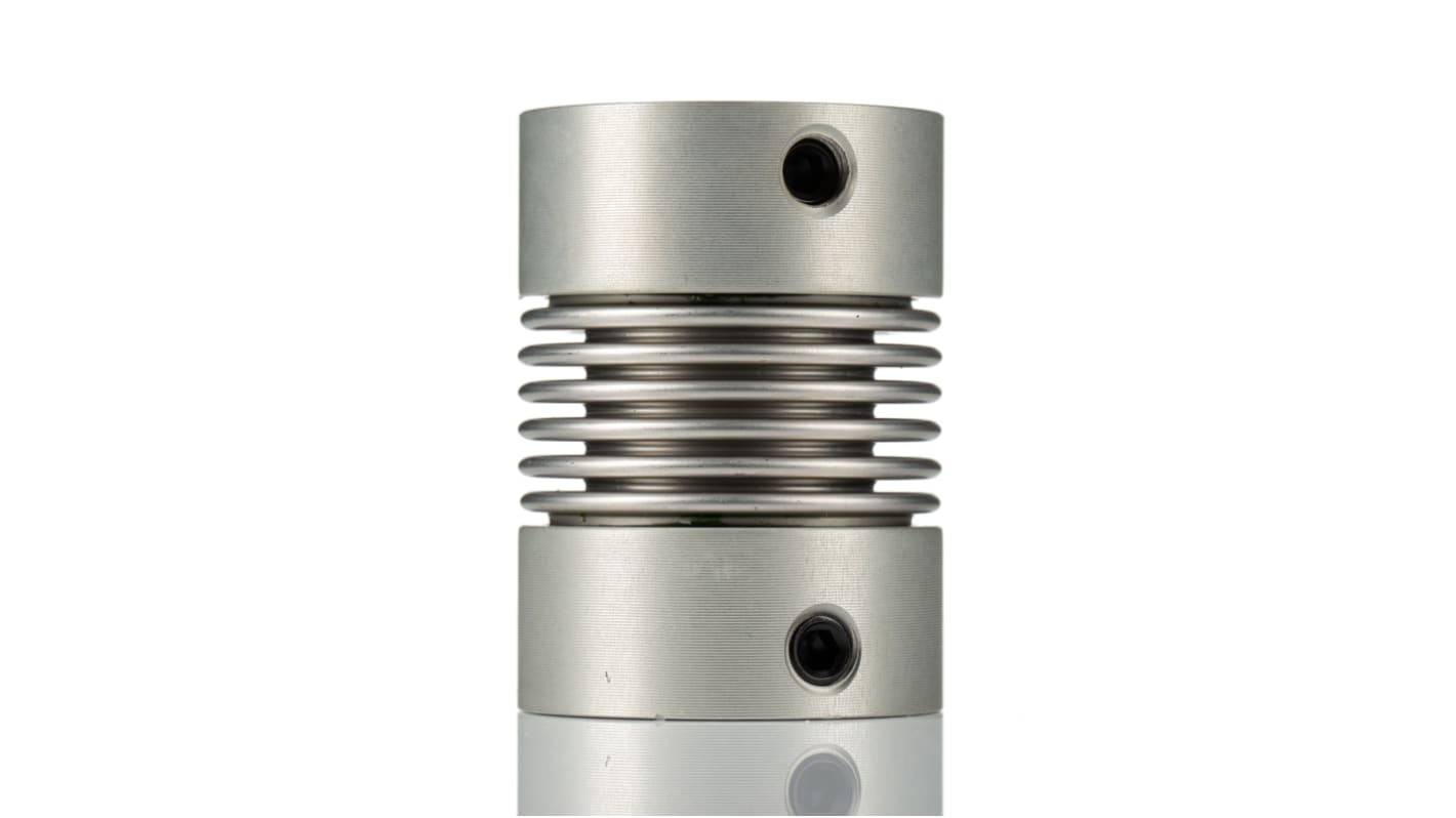 Acoplamiento de fuelle Huco, Ø de calibre 20mm, Ø exterior 45mm, long. 19.5mm, par 22.3Nm