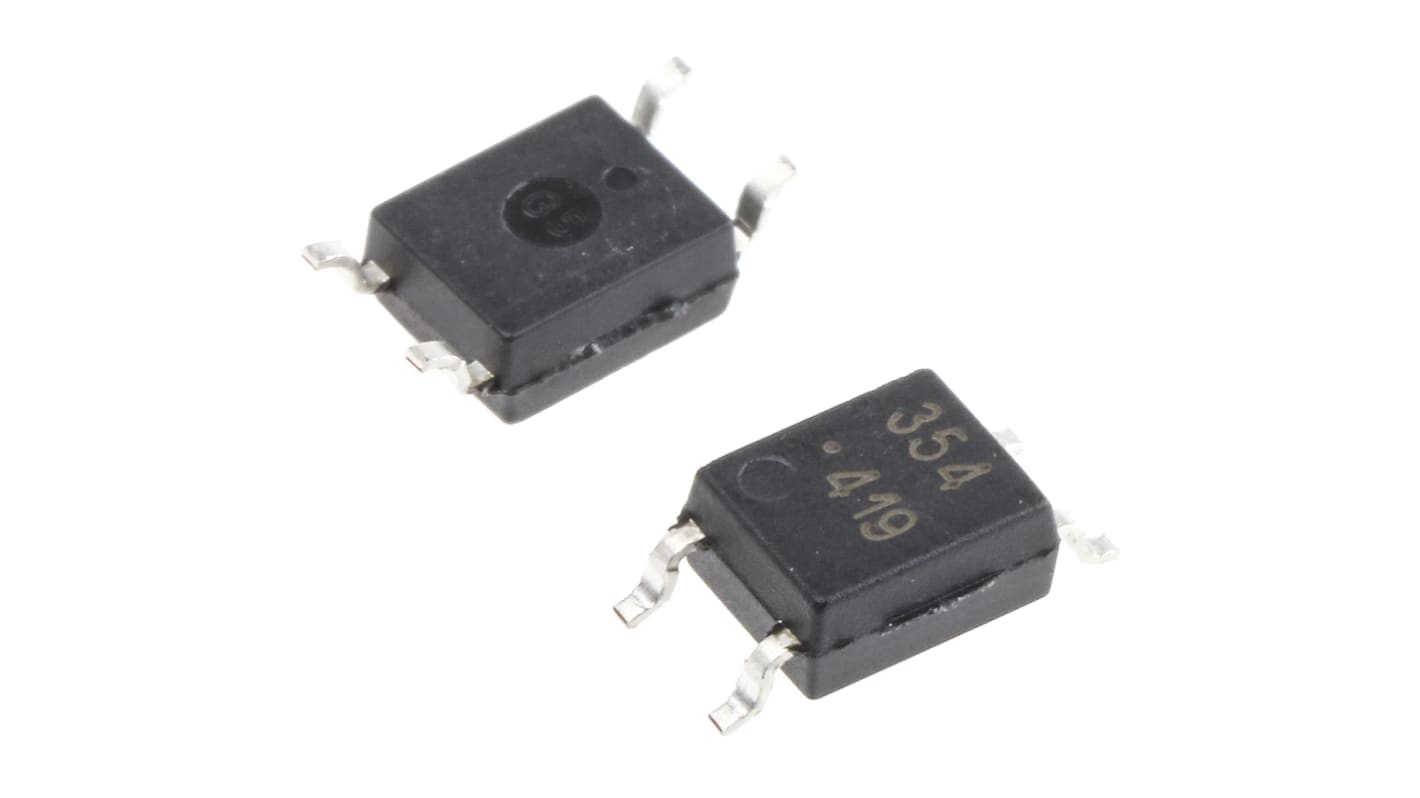 Broadcom HCPL SMD Optokoppler AC-In / Transistor-Out, 4-Pin Mini-Flach, Isolation 3,75 kV eff