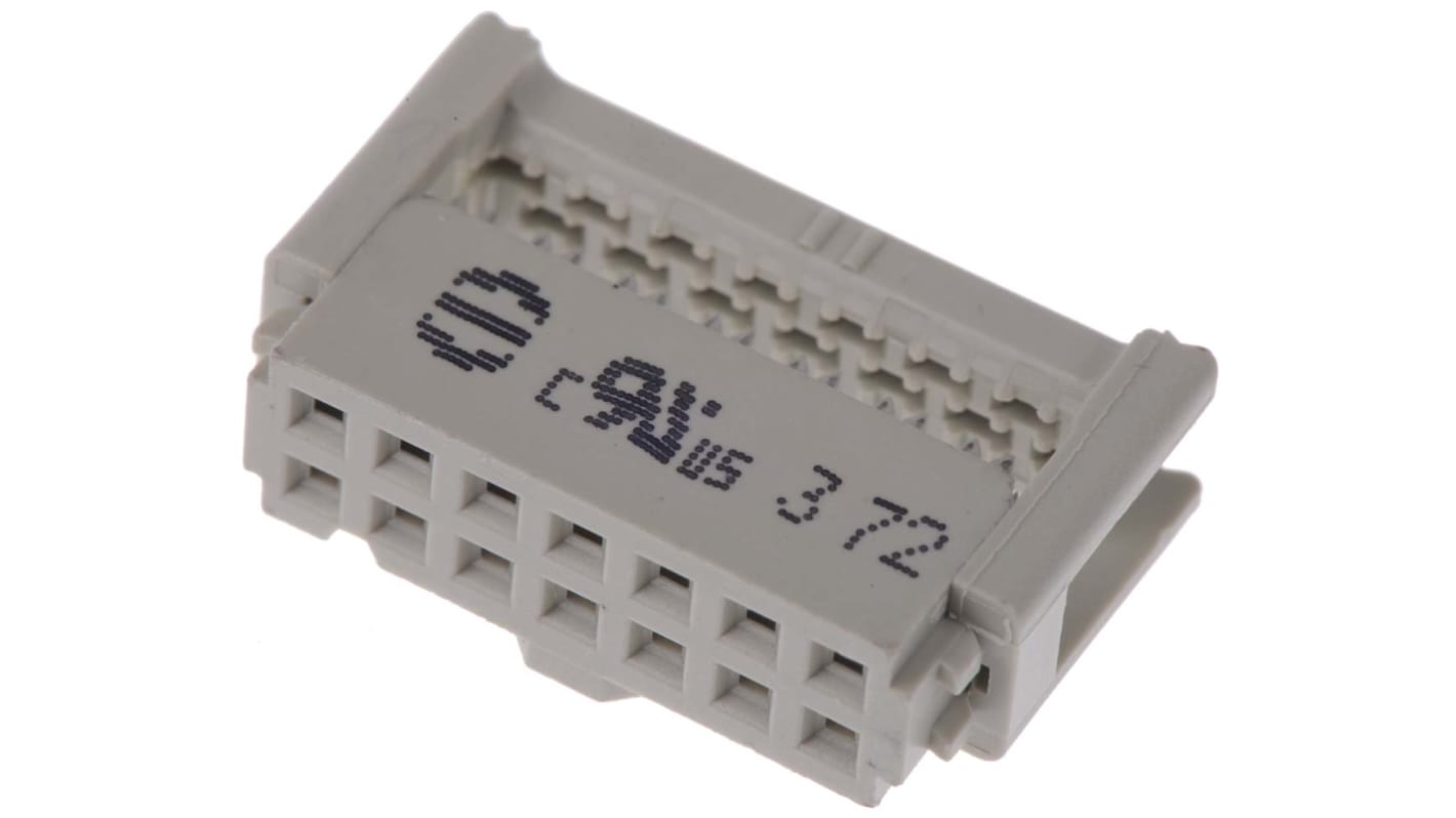 Conector IDC hembra HARTING serie SEK-18 de 14 vías, paso 2.54mm, 2 filas, Montaje de Cable