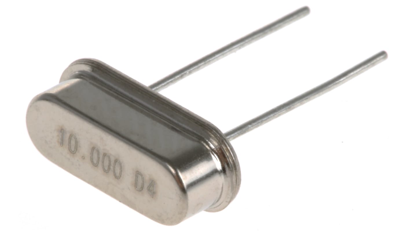 Quarzo Euroquartz, 10MHz, ±30ppm, Su foro, 2 pin