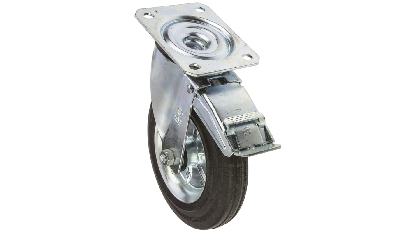 LAG Braked Swivel Castor Wheel, 230kg Capacity, 200mm Wheel