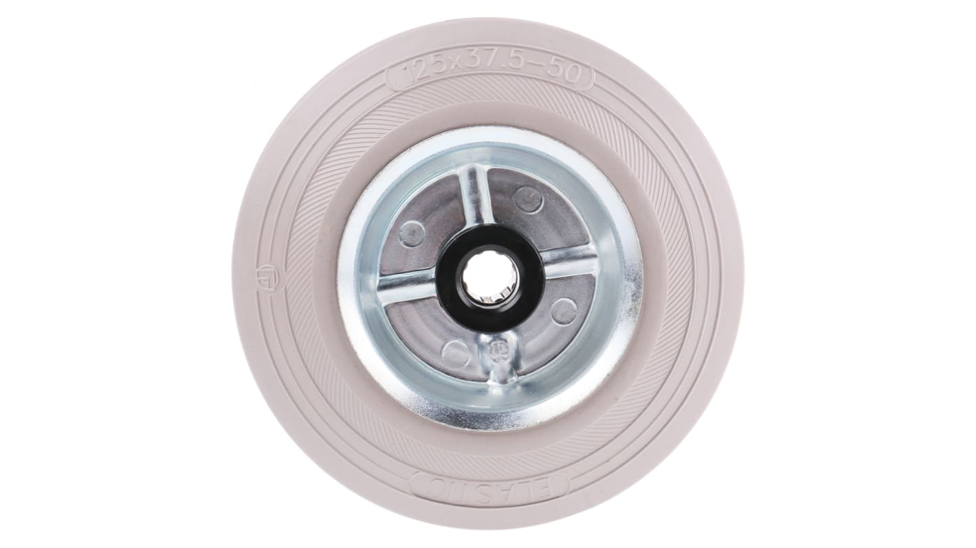 LAG Black, Grey Rubber Non-Marking, Quiet Operation, Shock Absorbing Trolley Wheel, 120kg