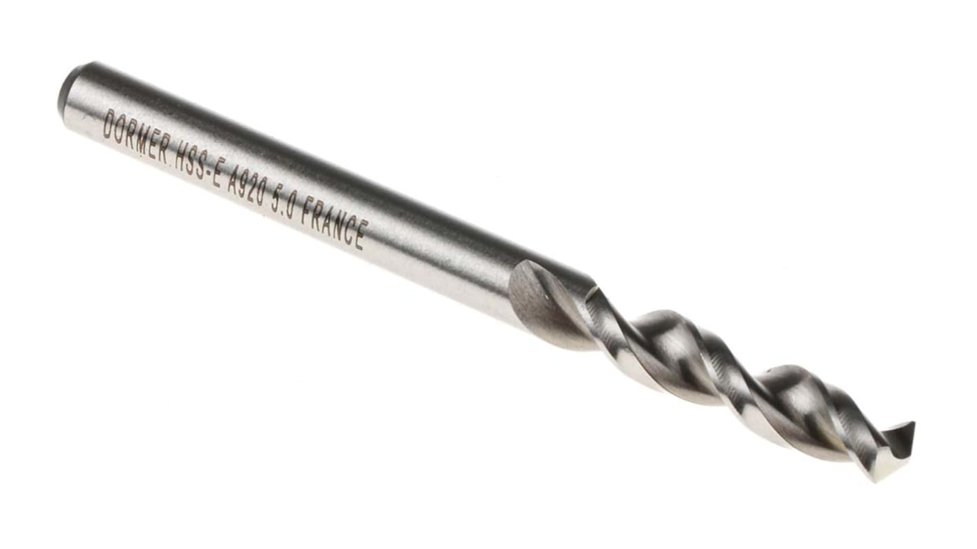 A9205.0 Dormer A920 Series HSCo Twist Drill Bit for Steel, 5mm