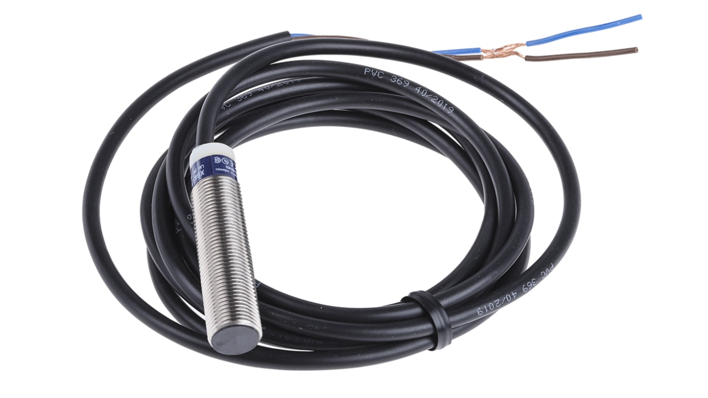 Telemecanique Sensors Inductive Barrel-Style Proximity Sensor, M12 x 1, 4 mm Detection, 20 → 264 V ac/dc, IP68,