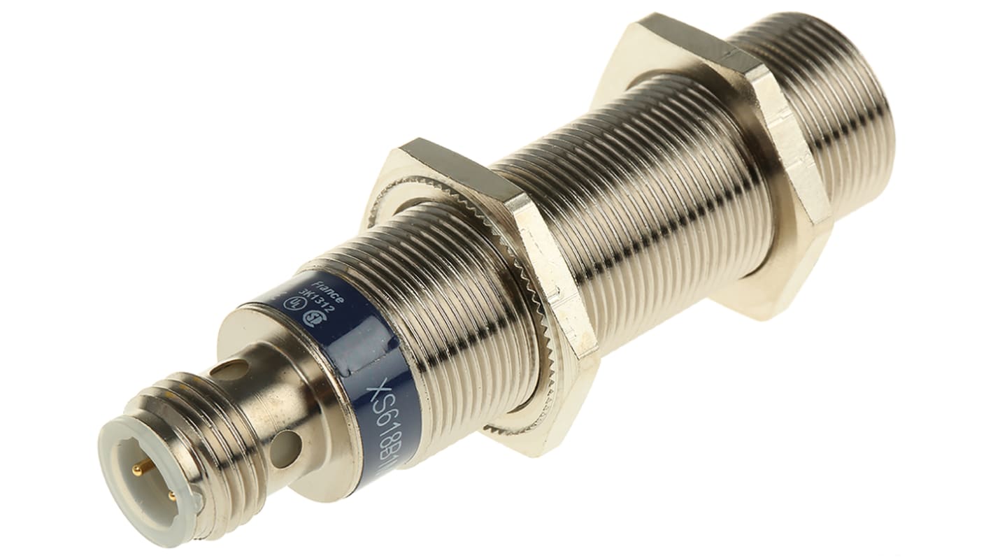 Telemecanique Sensors Inductive Barrel-Style Proximity Sensor, M18 x 1, 8 mm Detection, 20 → 264 V ac/dc, IP69K