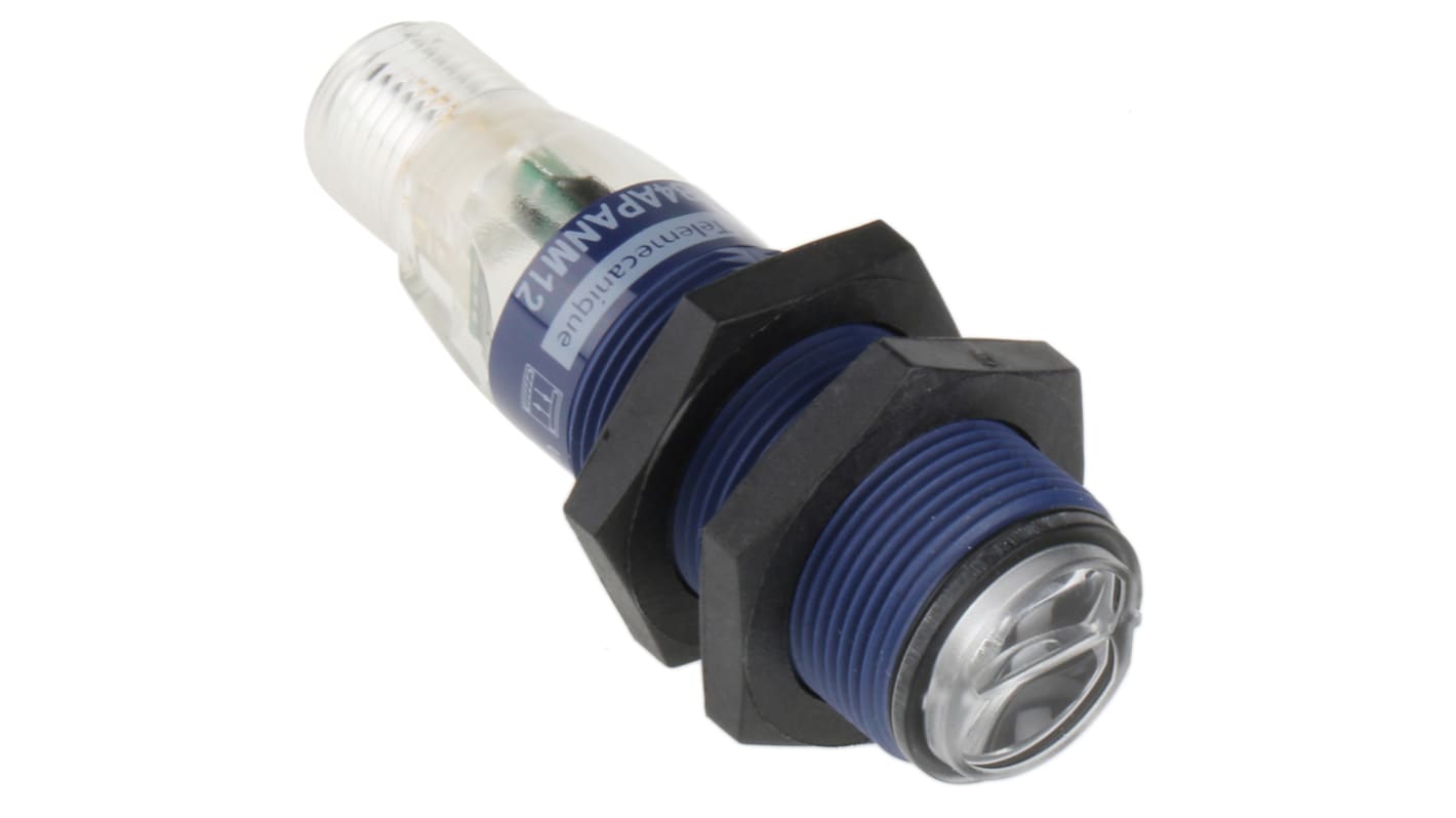 Telemecanique Sensors Diffuse Photoelectric Sensor, Barrel Sensor, 100 mm Detection Range