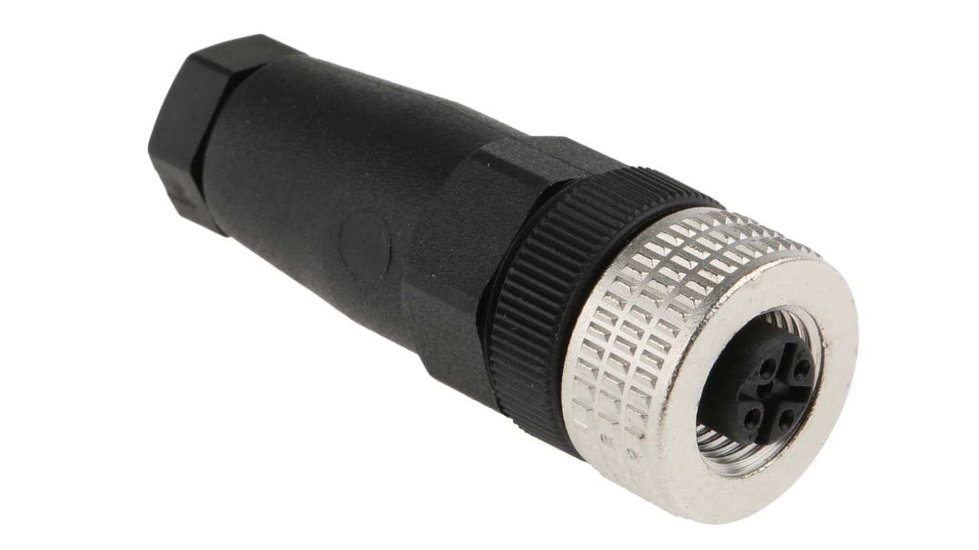 Conector circular Telemecanique Sensors hembra serie XZCC de 5 vías hembra, montaje aéreo, IP67