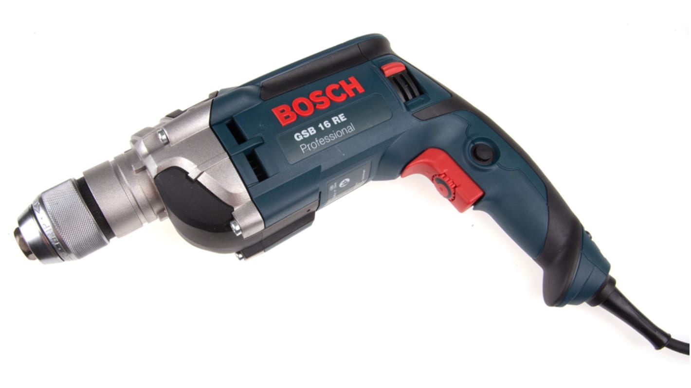 Příklepová elektrická vrtačka GSB 16 RE 1.5 → 13mm, 110V, 0 → 3000rpm, 701W, BS 4343 Bosch