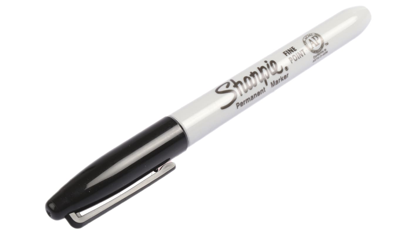 Sharpie Markierstift, Permanentmarker, Fein, Schwarz, Spitzenform: Rund