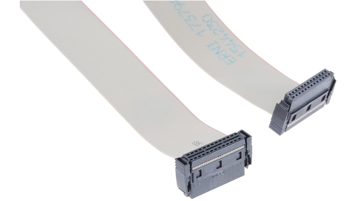 173798 / 173798E ERNI Flat Ribbon Cable, 26Way, 1.27mm Pitch, 300mm