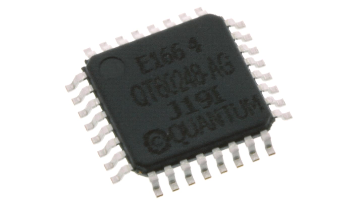 QT60248-ASG, Capacitive Touch Screen Controller, 9 bit SPI, 32-Pin TQFP