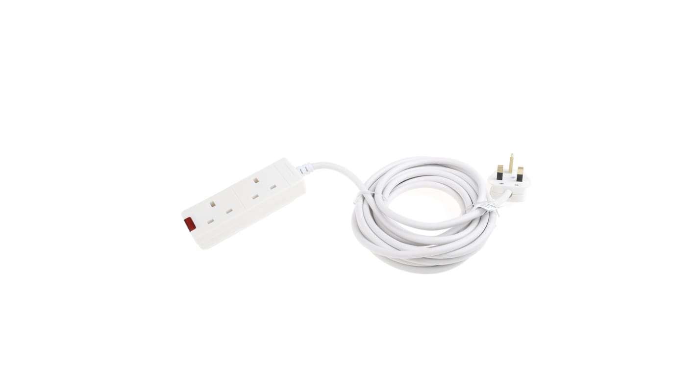 BTN5-MP | Masterplug 5m 2 Socket Type G - British Extension Lead | RS