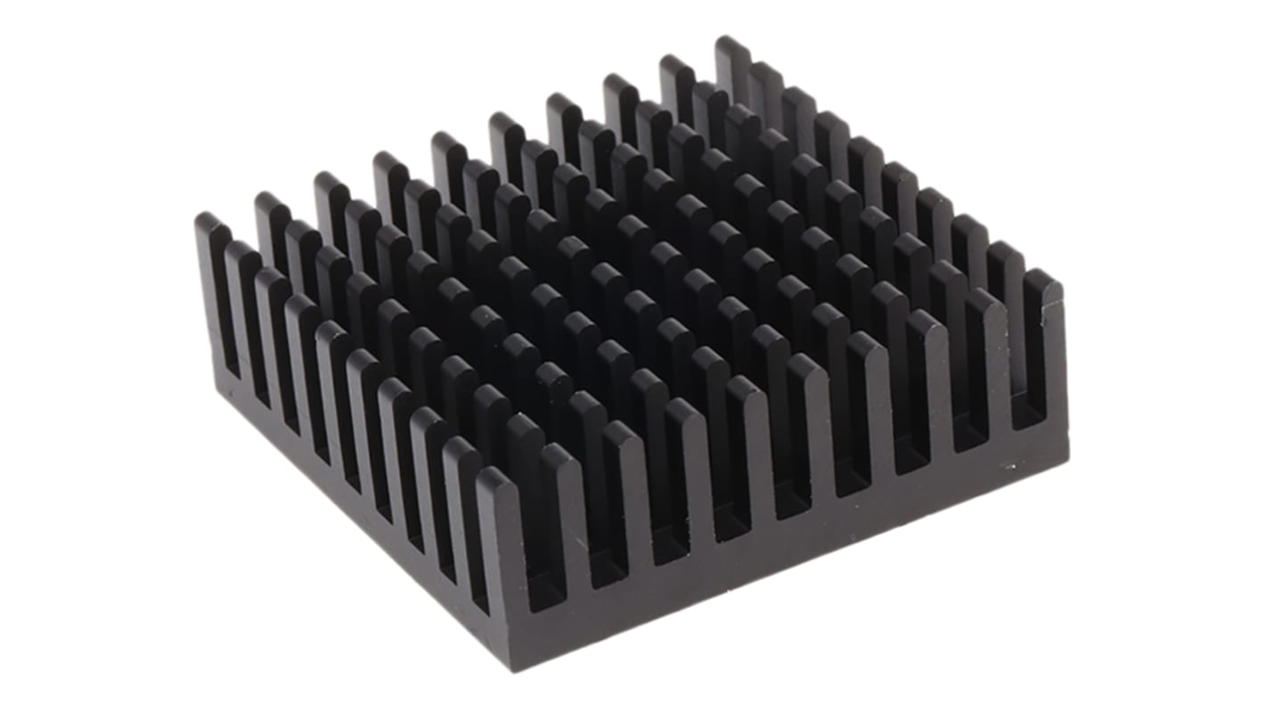 Heatsink, Universal Square Alu, 9.8K/W, 36 x 36 x 12.3mm, Adhesive Foil, Conductive Foil