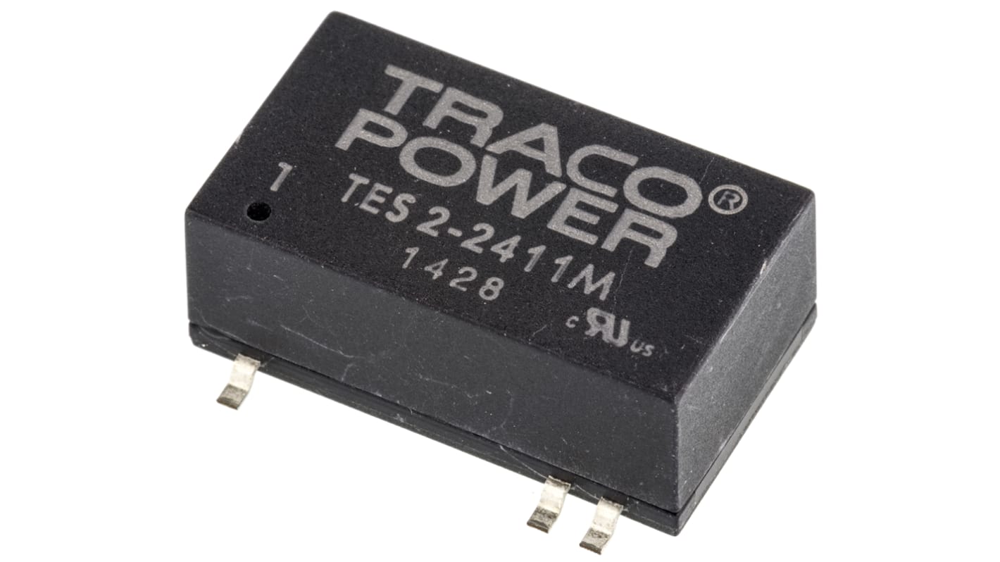 TRACOPOWER TES 2M DC/DC-Wandler 2W 24 V dc IN, 5V dc OUT / 400mA Oberflächenmontage 4kV ac isoliert