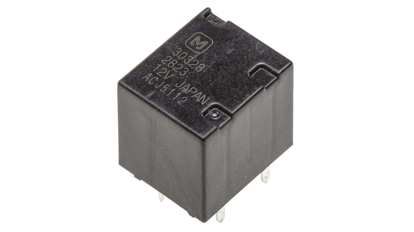 Panasonic PCB Mount Automotive Relay, 12V dc Coil Voltage, 20A Switching Current, DPDT