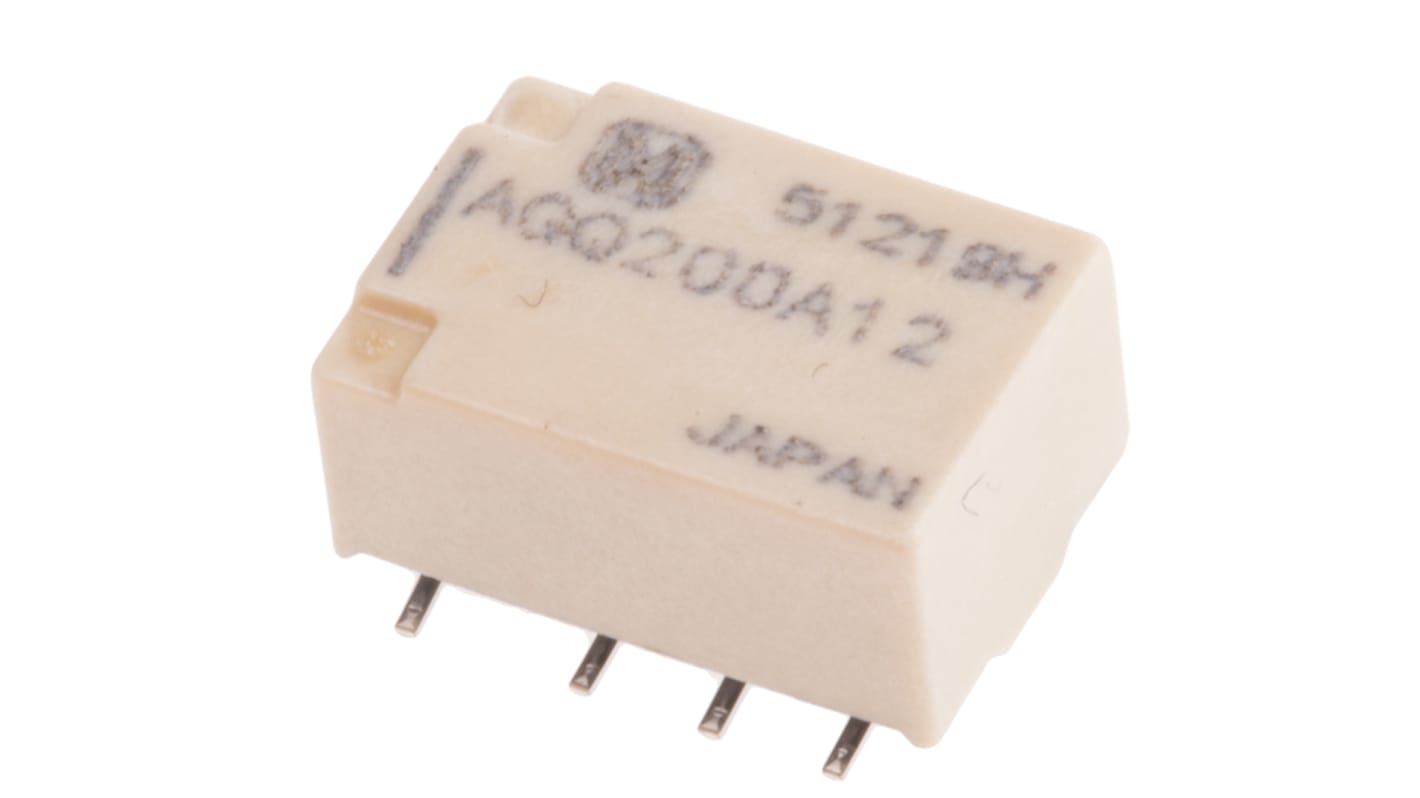 Relé de señal sin enclavamiento Panasonic FTR-B4, DPDT, 12V dc, 1 A dc, 0,3 A ac, montaje en PCB