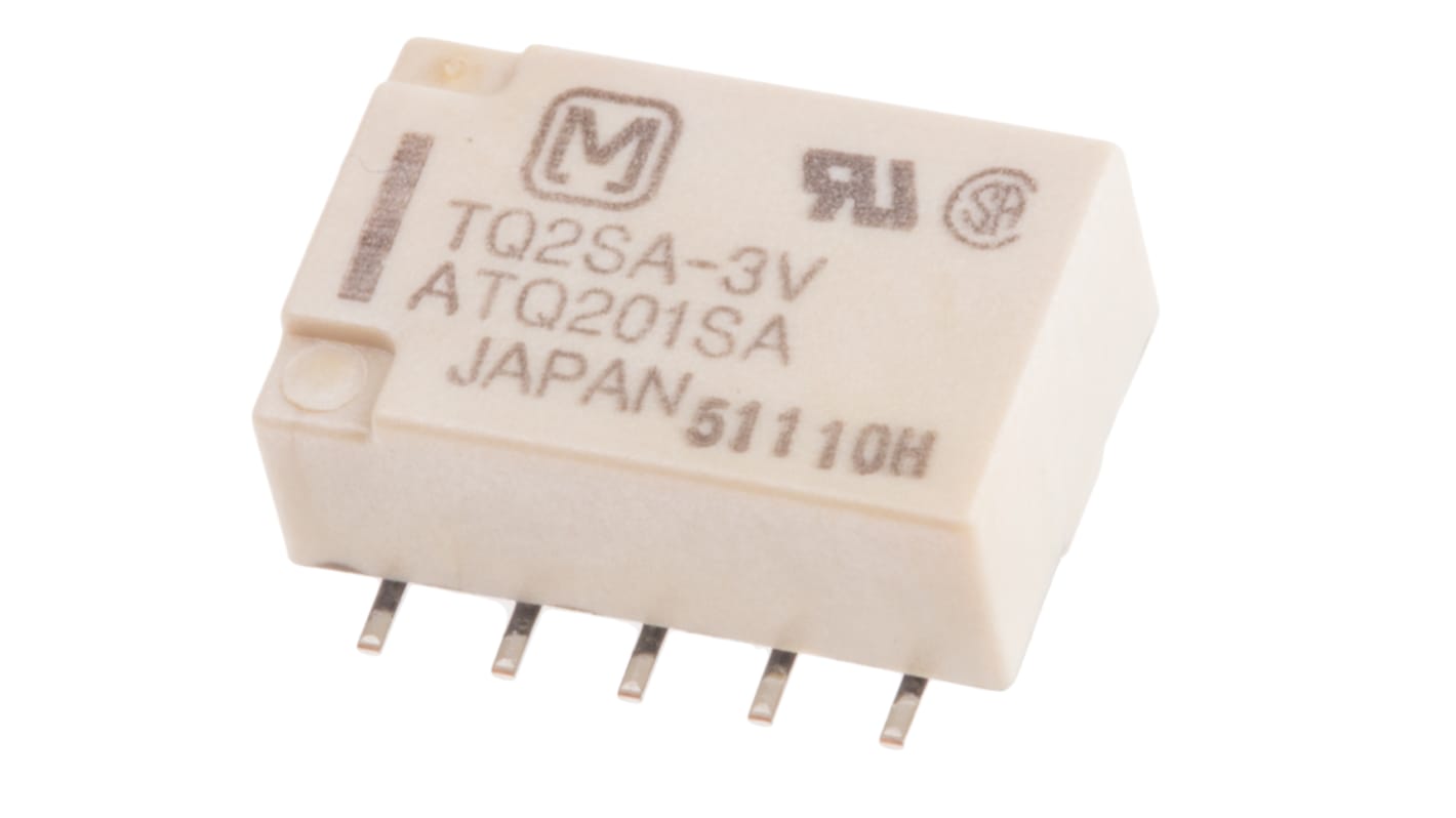 Relé de señal sin enclavamiento Panasonic TQ, SPDT, 3V dc, 1 A dc, montaje en PCB